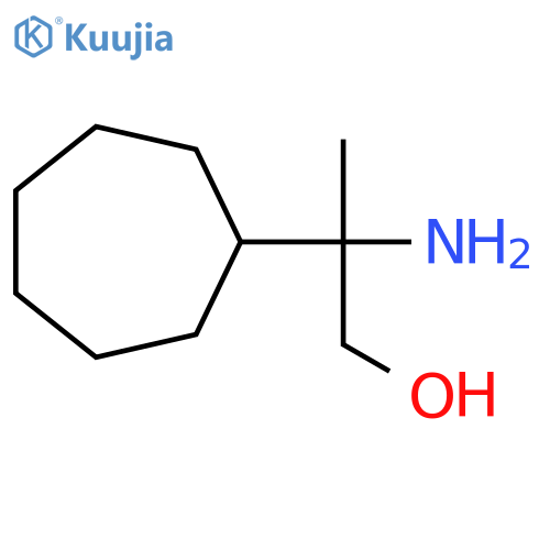 2-amino-2-cycloheptylpropan-1-ol structure