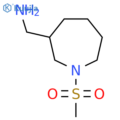 (1-Methanesulfonylazepan-3-yl)methanamine structure