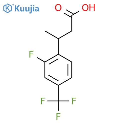 3-2-fluoro-4-(trifluoromethyl)phenylbutanoic acid structure