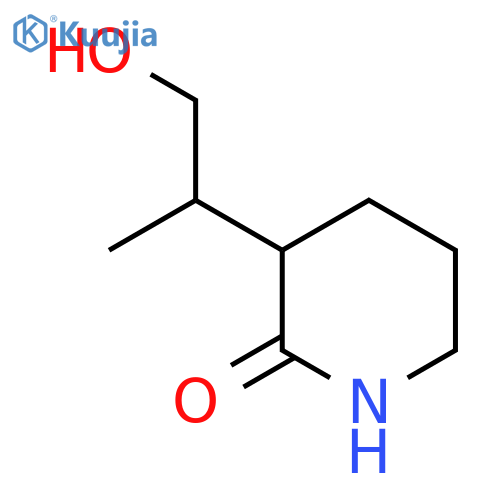 3-(1-Hydroxypropan-2-yl)piperidin-2-one structure