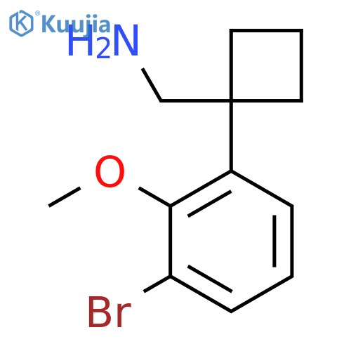 1-(3-bromo-2-methoxyphenyl)cyclobutylmethanamine structure