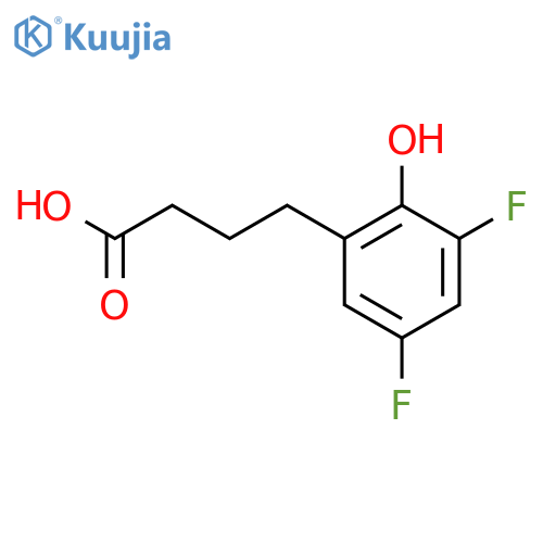4-(3,5-difluoro-2-hydroxyphenyl)butanoic acid structure
