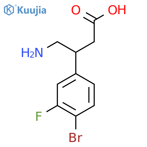 4-amino-3-(4-bromo-3-fluorophenyl)butanoic acid structure