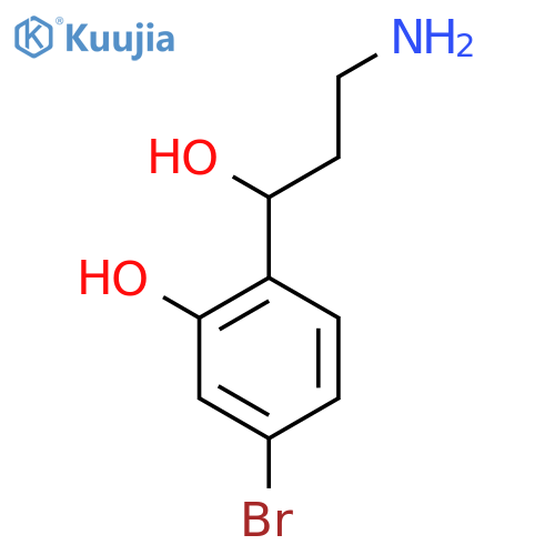 2-(3-amino-1-hydroxypropyl)-5-bromophenol structure