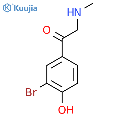 1-(3-bromo-4-hydroxyphenyl)-2-(methylamino)ethan-1-one structure