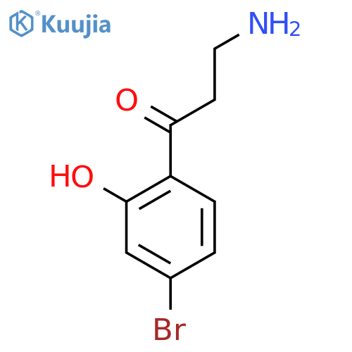 3-amino-1-(4-bromo-2-hydroxyphenyl)propan-1-one structure