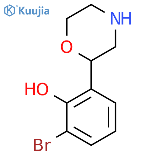 2-bromo-6-(morpholin-2-yl)phenol structure