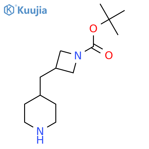 tert-butyl 3-[(piperidin-4-yl)methyl]azetidine-1-carboxylate structure