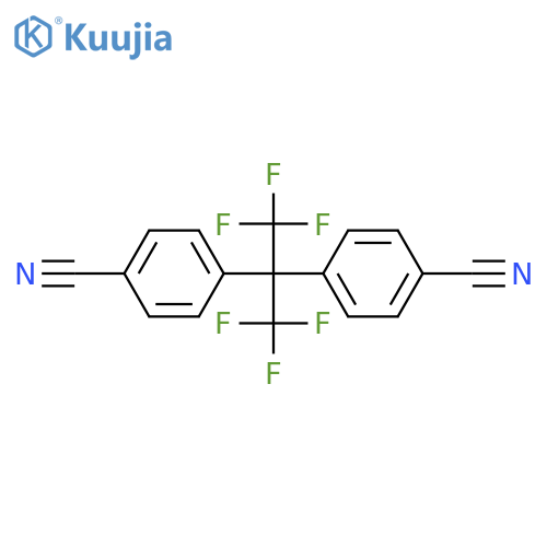BENZONITRILE, 4,4'-[2,2,2-TRIFLUORO-1-(TRIFLUOROMETHYL)ETHYLIDENE]BIS- structure