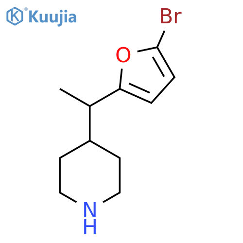 4-1-(5-bromofuran-2-yl)ethylpiperidine structure