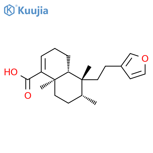 1-Naphthalenecarboxylic acid, 5-(2-(3-furanyl)ethyl)-3,4,4a,5,6,7,8,8a-octahydro-5,6,8a-trimethyl-, (4aR-(4aalpha,5alpha,6beta,8abeta))- structure