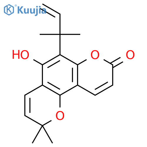 2H,8H-Benzo[1,2-b:3,4-b']dipyran-8-one,6-(1,1-dimethyl-2-propen-1-yl)-5-hydroxy-2,2-dimethyl- structure