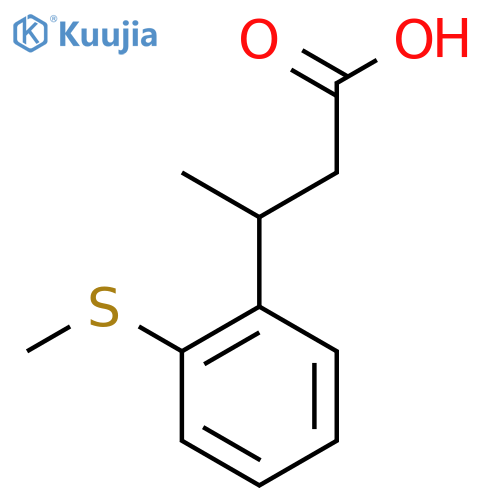 3-2-(methylsulfanyl)phenylbutanoic acid structure