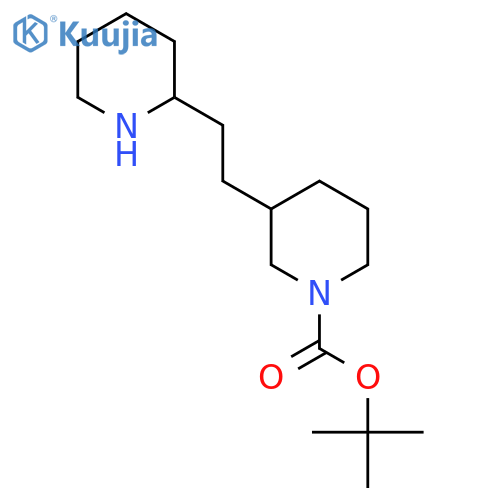 tert-butyl 3-2-(piperidin-2-yl)ethylpiperidine-1-carboxylate structure