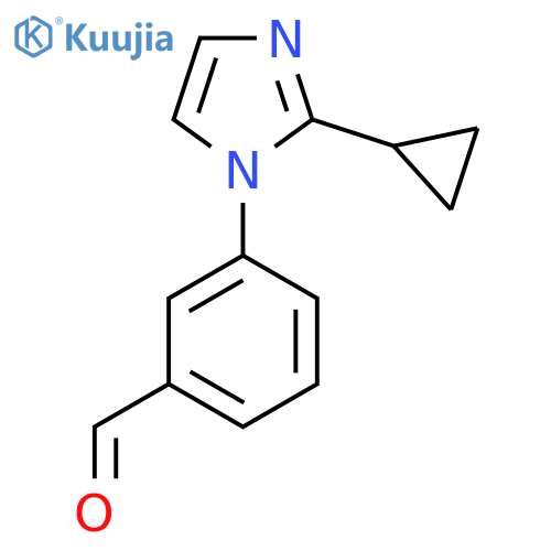 3-(2-cyclopropyl-1H-imidazol-1-yl)benzaldehyde structure