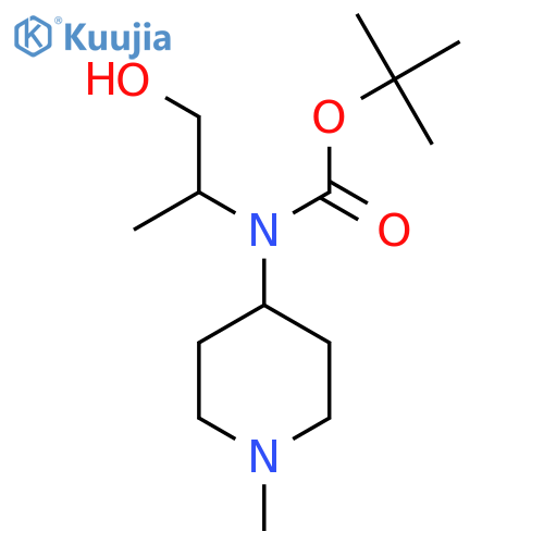 tert-butyl N-(1-hydroxypropan-2-yl)-N-(1-methylpiperidin-4-yl)carbamate structure