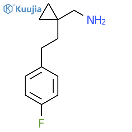 {1-2-(4-fluorophenyl)ethylcyclopropyl}methanamine structure