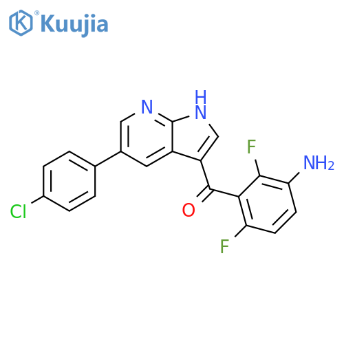 Methanone, (3-amino-2,6-difluorophenyl)[5-(4-chlorophenyl)-1H-pyrrolo[2,3-b]pyridin-3-yl]- structure