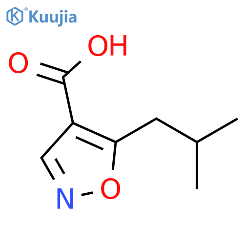 5-(2-methylpropyl)-1,2-oxazole-4-carboxylic acid structure