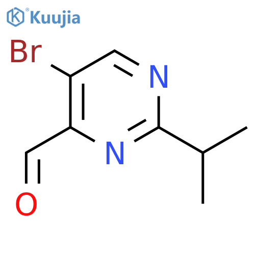 5-Bromo-2-(propan-2-yl)pyrimidine-4-carbaldehyde structure