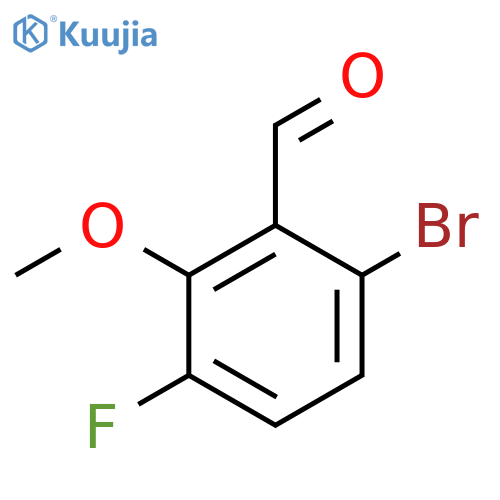 6-Bromo-3-fluoro-2-methoxybenzaldehyde structure