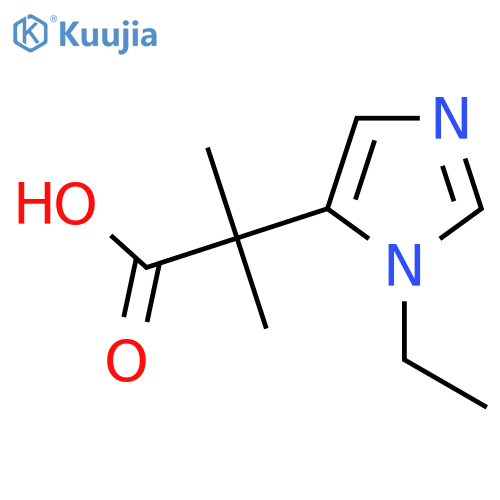 2-(1-ethyl-1H-imidazol-5-yl)-2-methylpropanoic acid structure