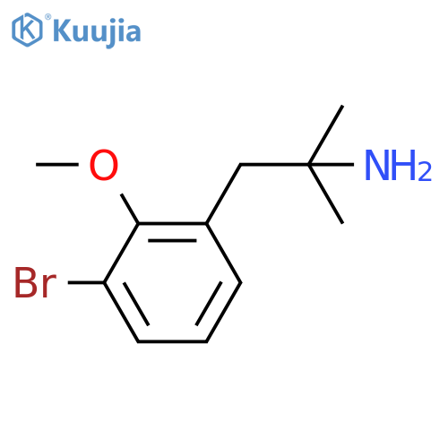 1-(3-bromo-2-methoxyphenyl)-2-methylpropan-2-amine structure