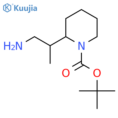 tert-butyl 2-(1-aminopropan-2-yl)piperidine-1-carboxylate structure