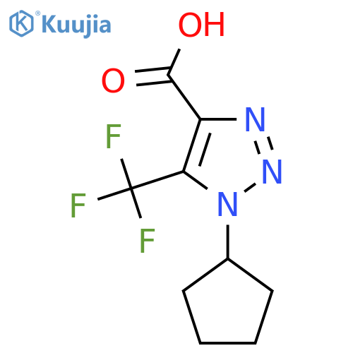 1-cyclopentyl-5-(trifluoromethyl)-1H-1,2,3-triazole-4-carboxylic acid structure