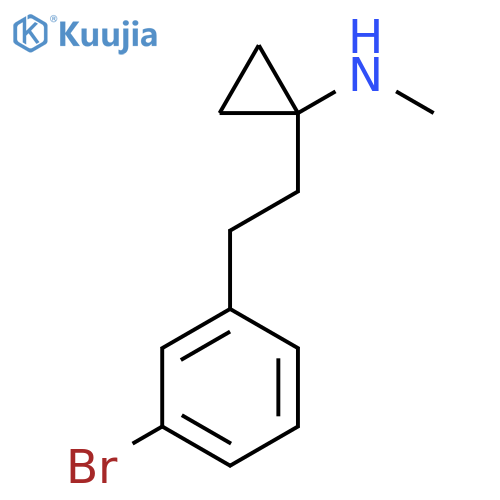 1-2-(3-bromophenyl)ethyl-N-methylcyclopropan-1-amine structure