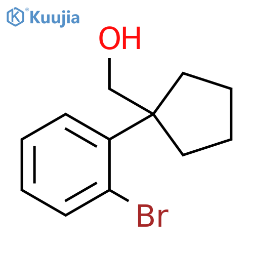 1-(2-bromophenyl)cyclopentylmethanol structure
