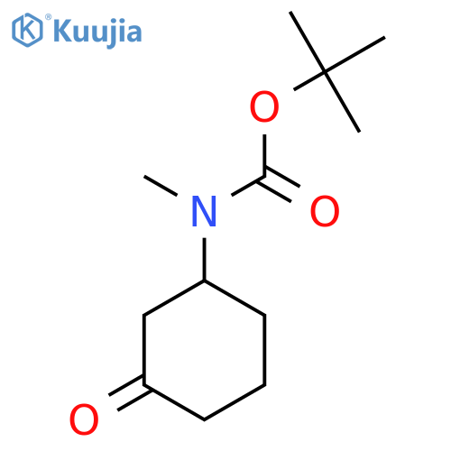 Tert-butyl methyl(3-oxocyclohexyl) carbamate structure