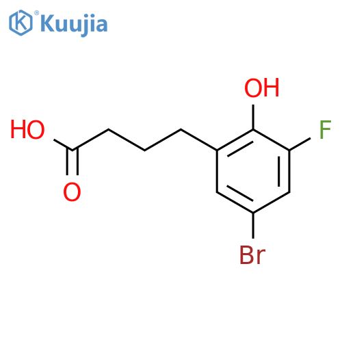 4-(5-bromo-3-fluoro-2-hydroxyphenyl)butanoic acid structure