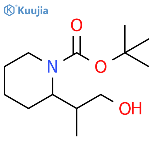 tert-butyl 2-(1-hydroxypropan-2-yl)piperidine-1-carboxylate structure