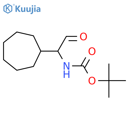 tert-butyl N-(1-cycloheptyl-2-oxoethyl)carbamate structure