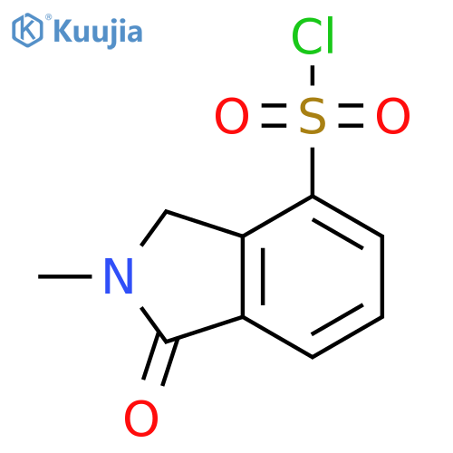 2-methyl-1-oxo-2,3-dihydro-1H-isoindole-4-sulfonyl chloride structure