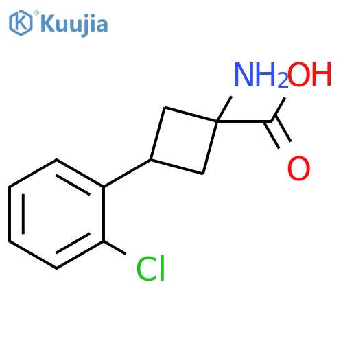 1-Amino-3-(2-chlorophenyl)cyclobutanecarboxylic acid structure
