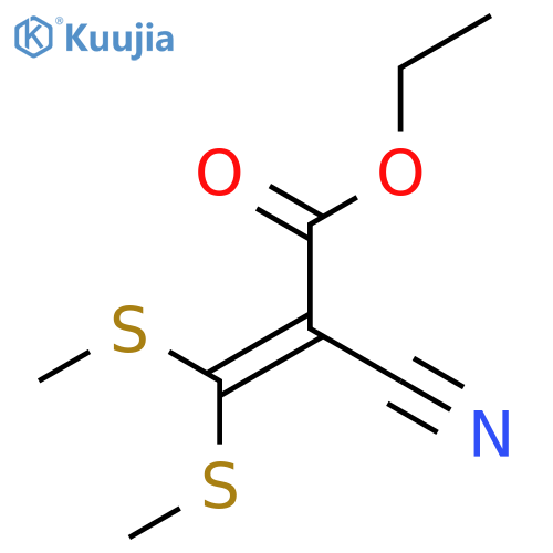 Ethyl 2-cyano-3,3-bis(methylsulfanyl)prop-2-enoate structure