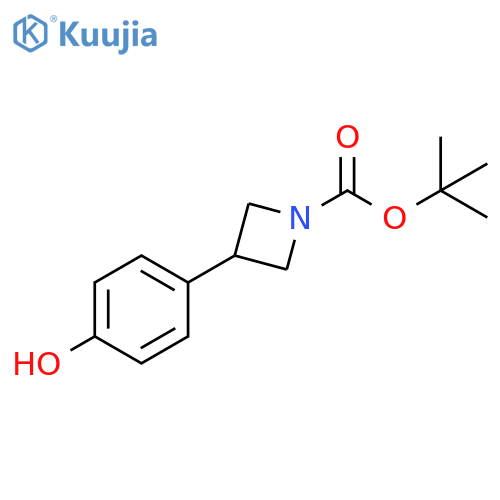 tert-butyl 3-(4-hydroxyphenyl)azetidine-1-carboxylate structure