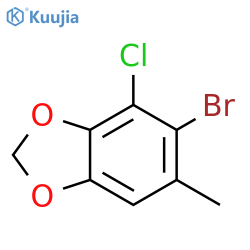 5-bromo-4-chloro-6-methyl-1,3-dioxaindane structure