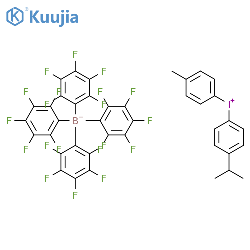 (4-Isopropylphenyl)(p-tolyl)iodonium tetrakis(perfluorophenyl)borate structure