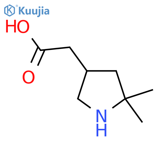 2-(5,5-Dimethylpyrrolidin-3-yl)acetic acid structure