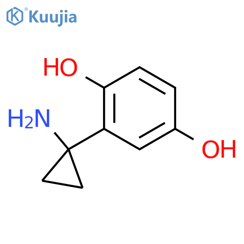 2-(1-aminocyclopropyl)benzene-1,4-diol structure
