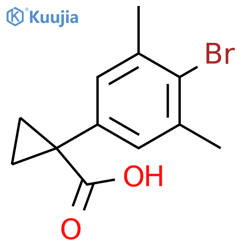 1-(4-bromo-3,5-dimethylphenyl)cyclopropane-1-carboxylic acid structure