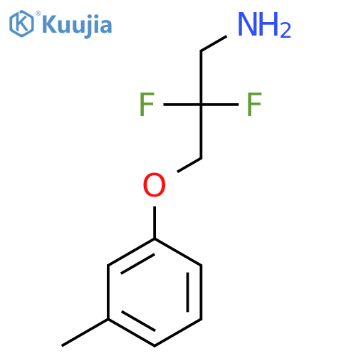 2,2-Difluoro-3-(3-methylphenoxy)propan-1-amine structure