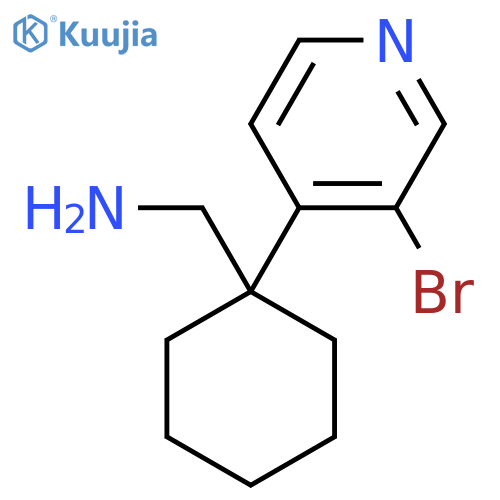 1-(3-bromopyridin-4-yl)cyclohexylmethanamine structure