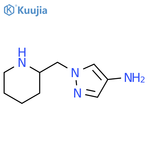 1-(piperidin-2-ylmethyl)-1H-pyrazol-4-amine structure