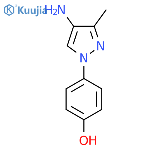 4-(4-Amino-3-methyl-1H-pyrazol-1-yl)phenol structure