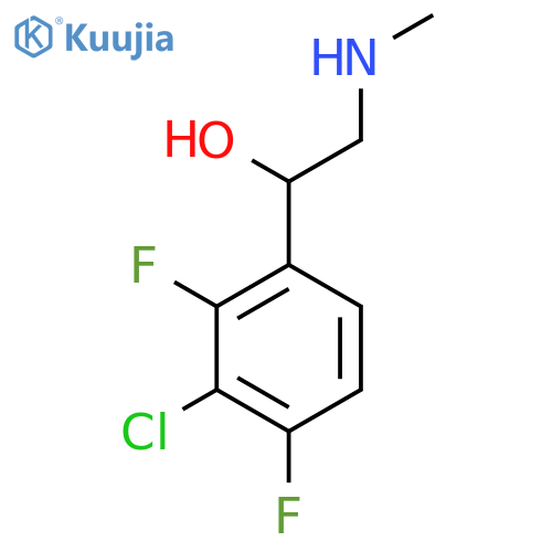 1-(3-Chloro-2,4-difluorophenyl)-2-(methylamino)ethan-1-ol structure