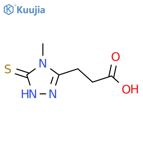 3-(4-methyl-5-sulfanyl-4H-1,2,4-triazol-3-yl)propanoic acid structure